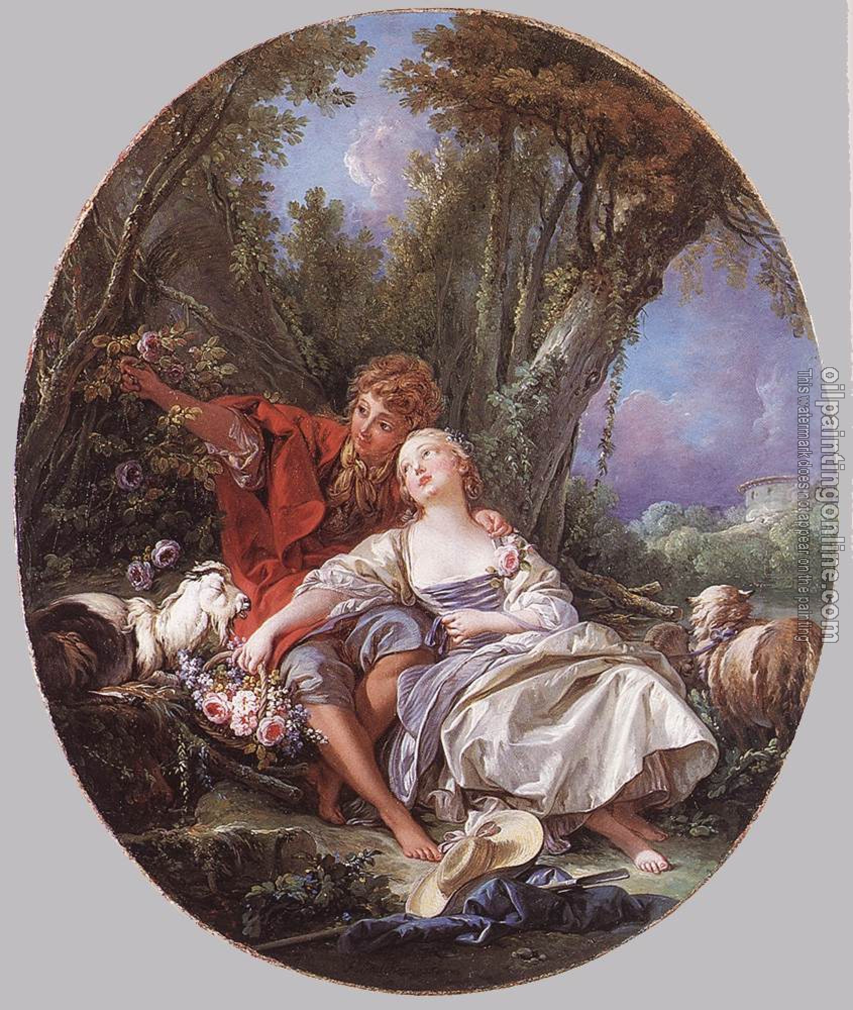 Boucher, Francois - Shepherd and Shepherdess Reposing